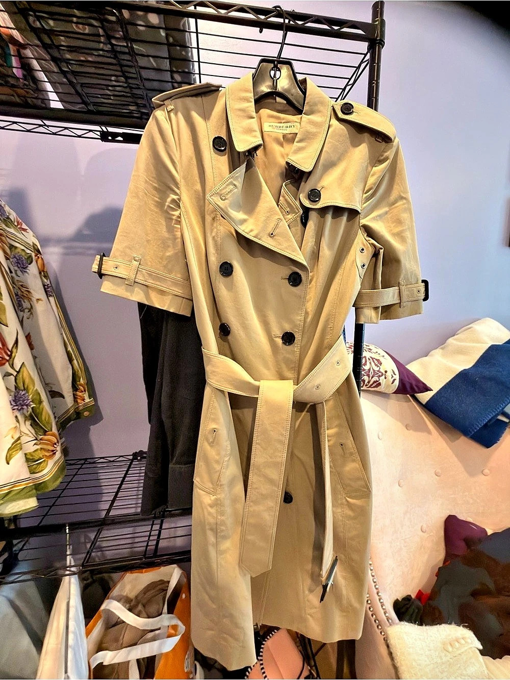 Burberry Women's Trench Coat in Yellow Like New